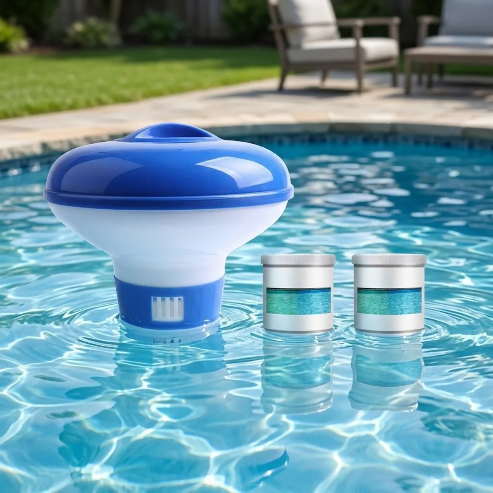 Two Piece Pool Cleaning Tablets Designed for Immediate on For Cloudy Water Appearance in Residential Swimming Facilities