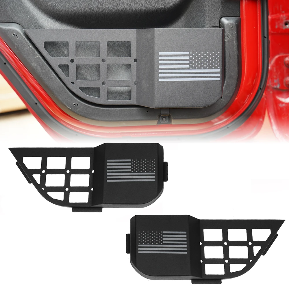

New JL Rear Door Metal Storage Rack For Jeep Wrangler Door Storage Boxes 2/4 Door Interior Modification Accessories