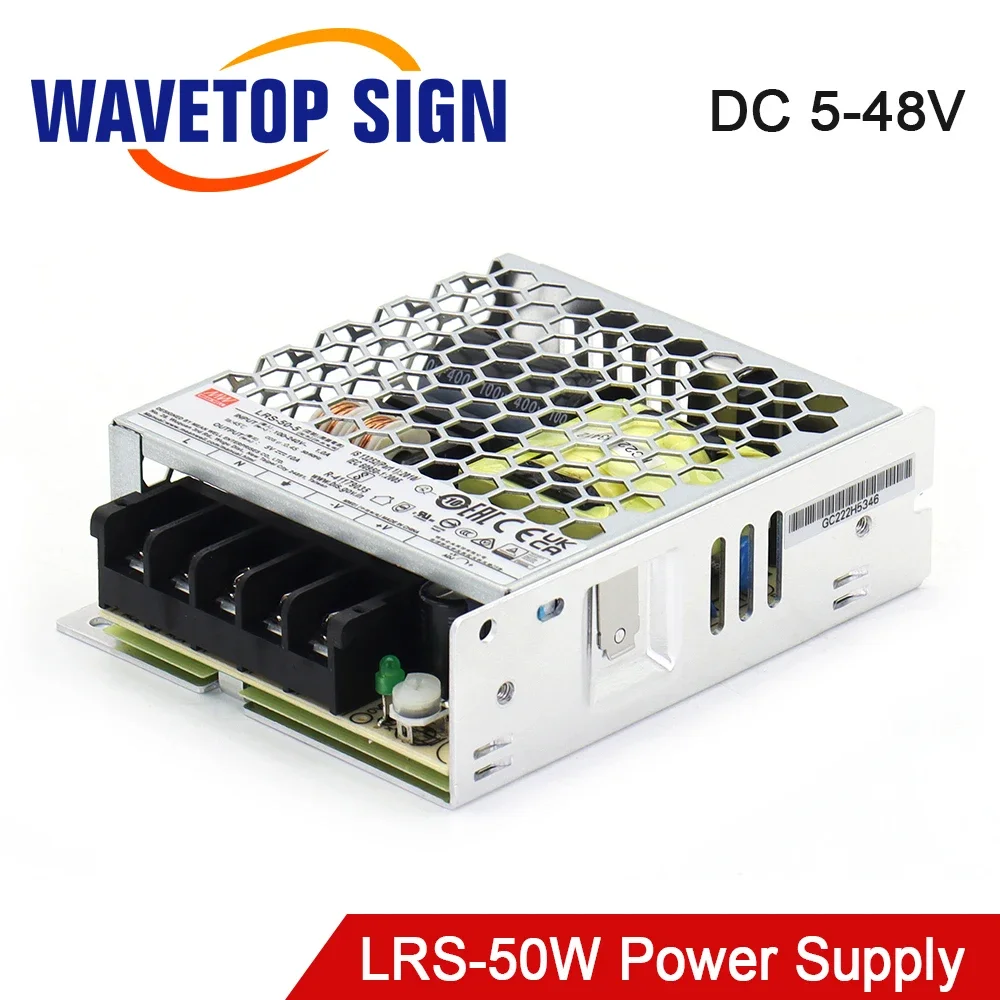 

SignkoRay LRS-50W LRS-75W Original MeanWell Switch Power Supply 5-48V For Laser Engraving Machine Controller