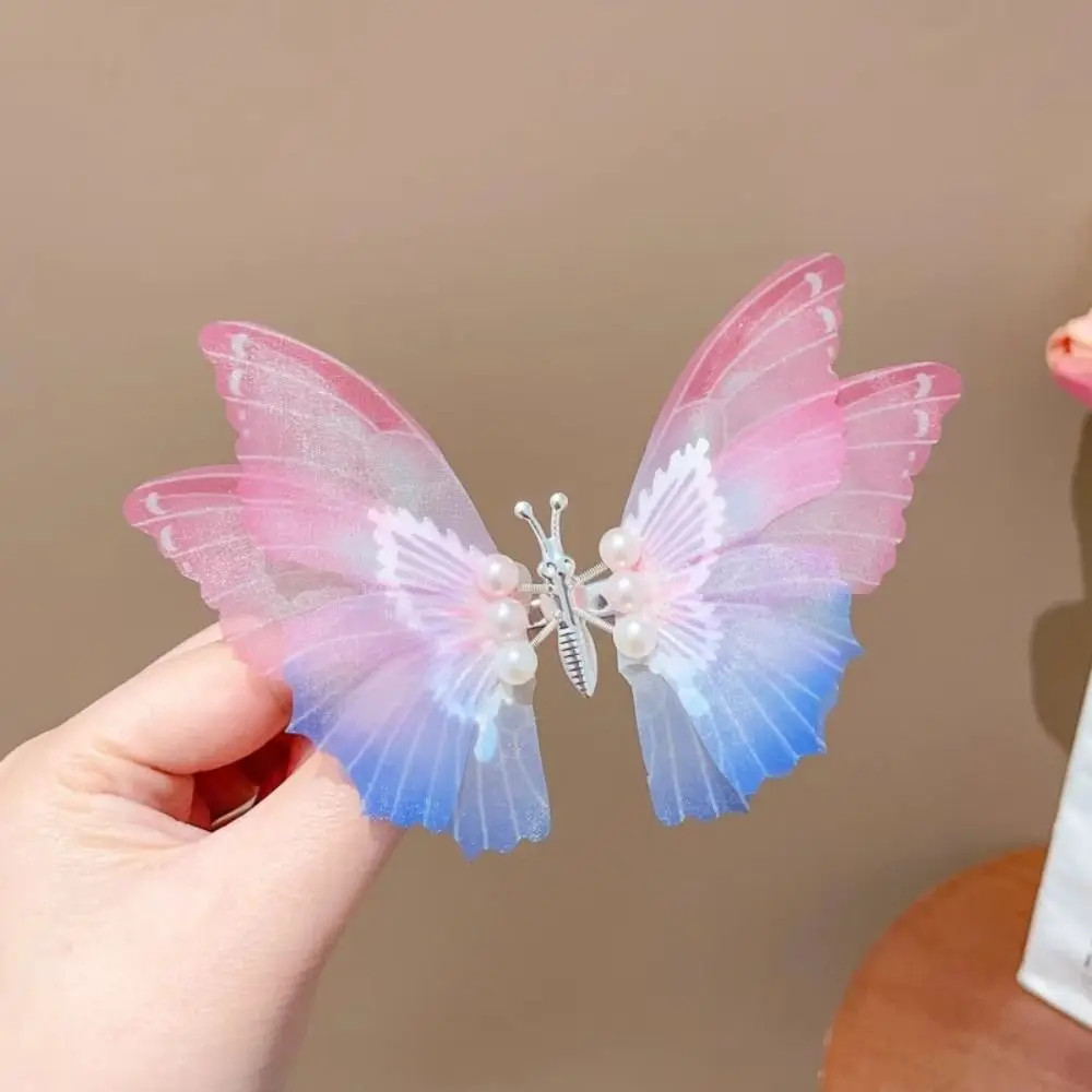 Kids Moving Butterfly Hair Clips for Girls Cute Colorful Shaking Wing Butterfly Hair Clip Lovely Hairgrip Bowknot Barrettes Hair