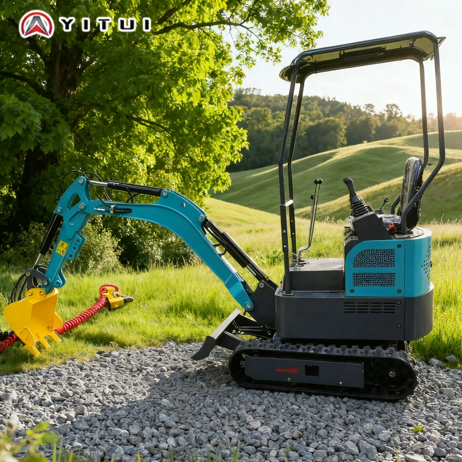 Mini escavadeira hidráulica de esteira de 2,0 toneladas, máquinas compactas duráveis, motor Kubota para jardim agrícola e residencial personalizado