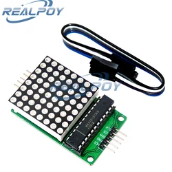 8x8 8*8 MAX7219 Dot Led Matrix Module MCU LED Display Control Module For Arduino 5V Interface Module Output Input Common Cathode