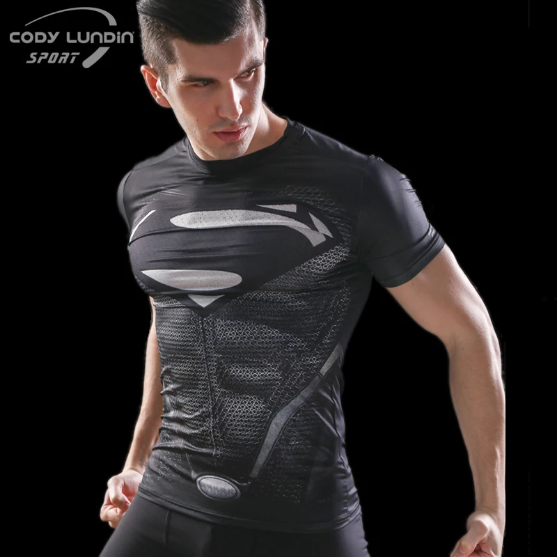 2022 Men Compression T-shirt Elasticity Fitness Tights Quick Dry Short Sleeve TShirt Summer Men Jogging Quick Dry Tee Top Clothi