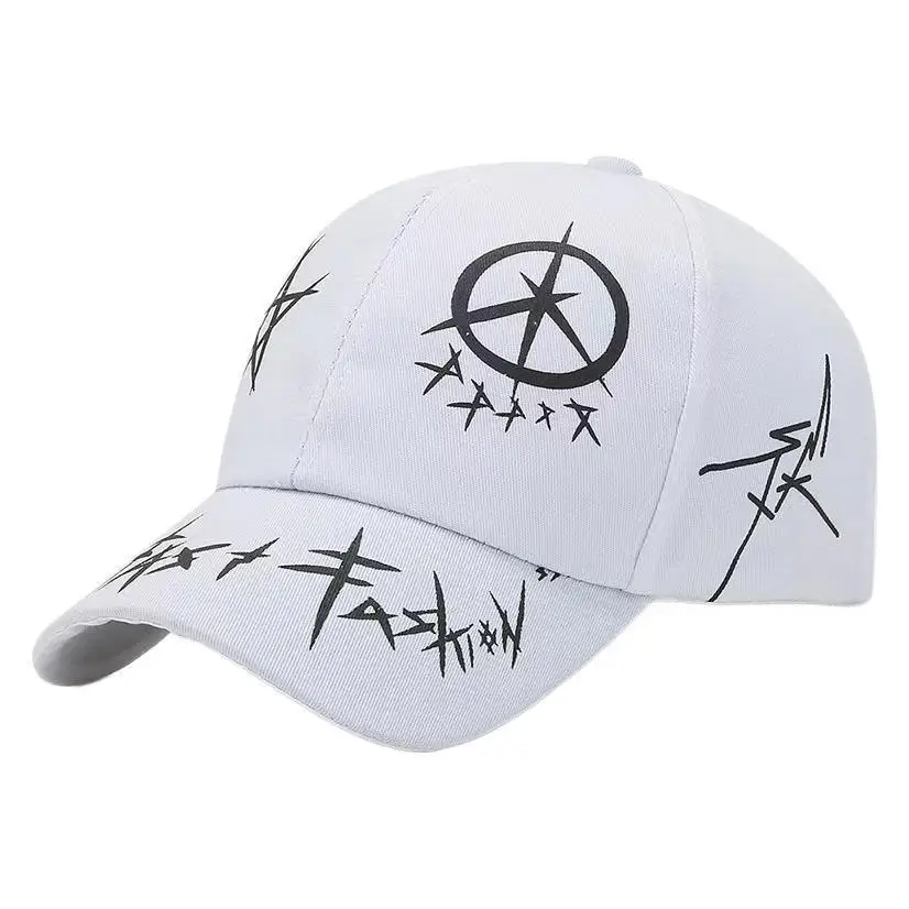 Unisex Letter Pattern Printing Snapback Baseball Caps Spring and Autumn Outdoor Adjustable Casual Hats Sunscreen Hat image 5