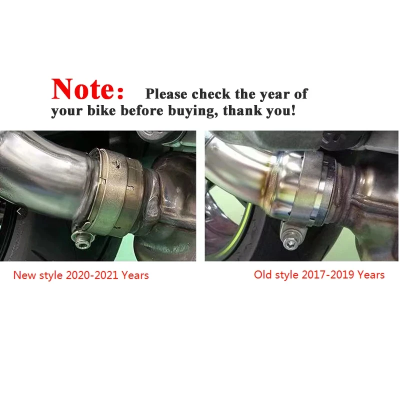 Slip On For KAWASAKI Z900 E A2 Ninja 900 2017 2018 2019 Motorcycle Exhaust Pipe With Tube Gasket Hidden Escape Moto Mini Muffler