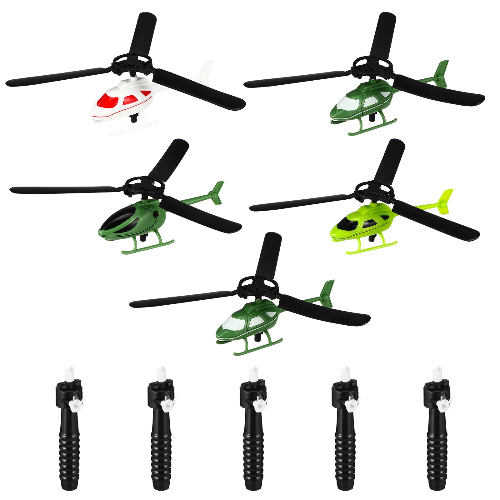 

5 Pcs Mixed Color Toy Kids Flight Plane Copter Boy Pattern Helicopter Learning