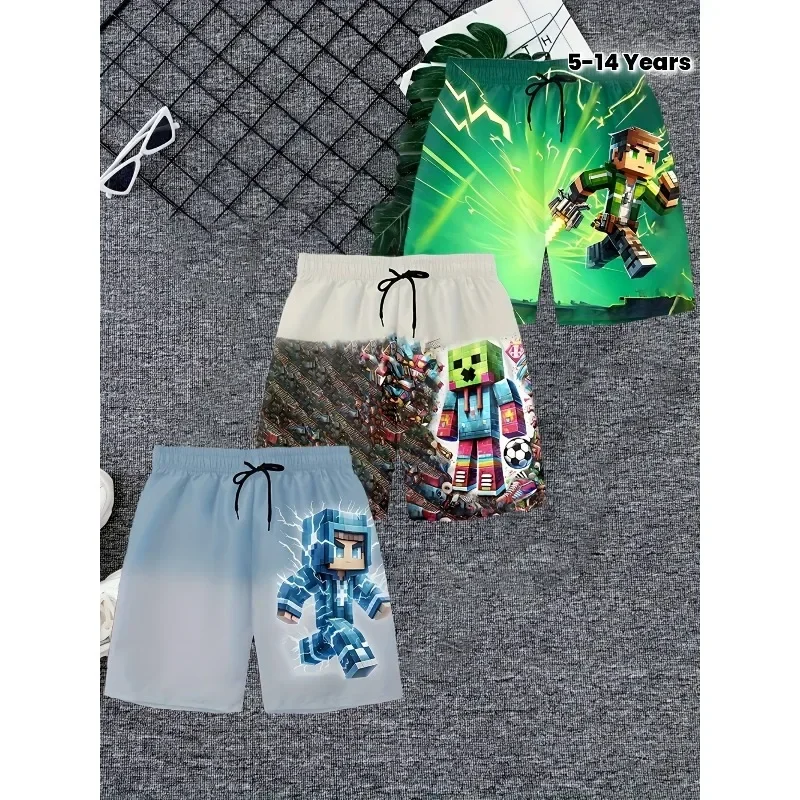 

1 pack, boys fashion swimming trunks, shorts, beach pants, boys surf shorts, quick-drying fabricHV