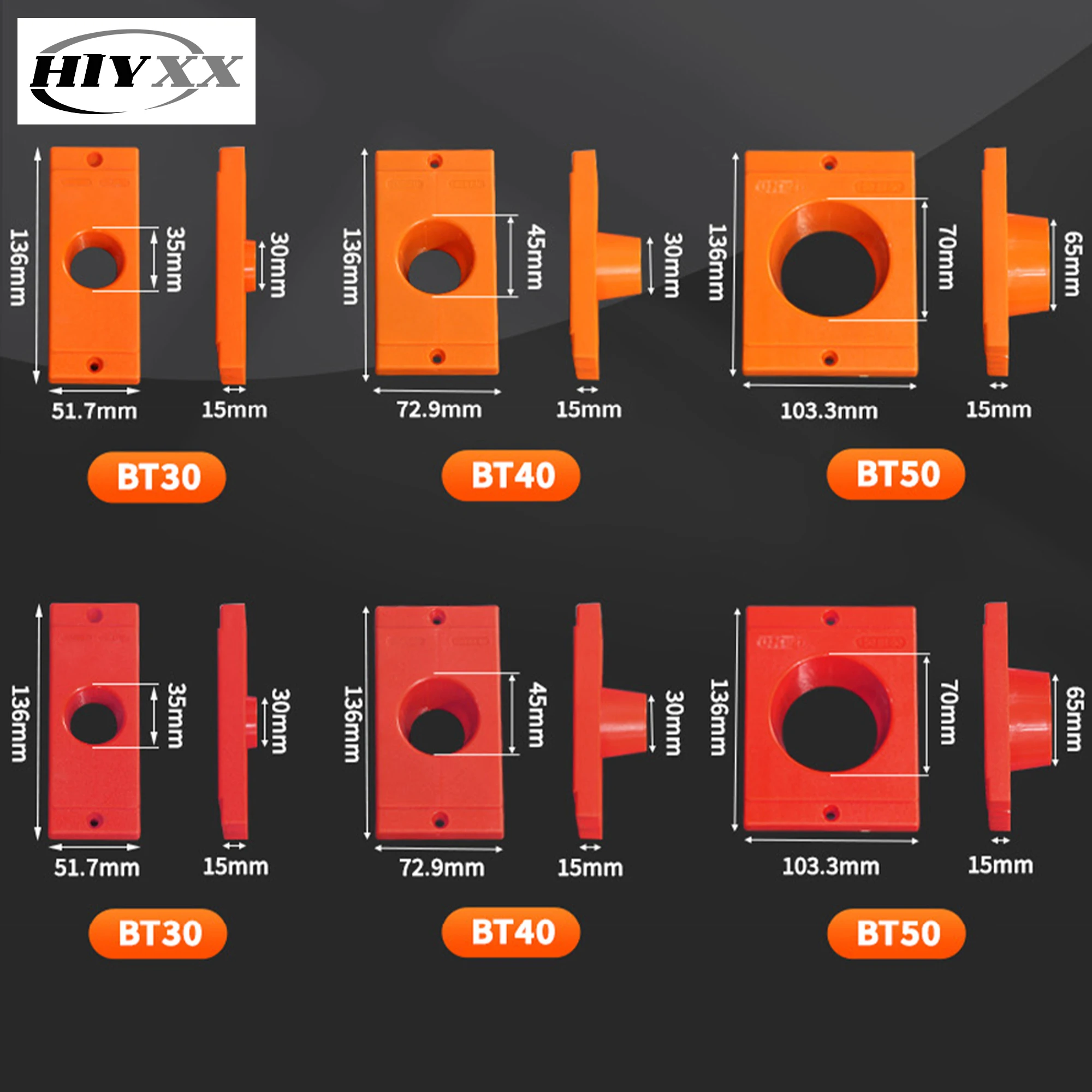 

10PCS Universal CNC Tool Holder Sleeves Kit for BT30/40/50 HSK63/100 Ready-to-Use Thickened ABS Protection Covers CNC Machine