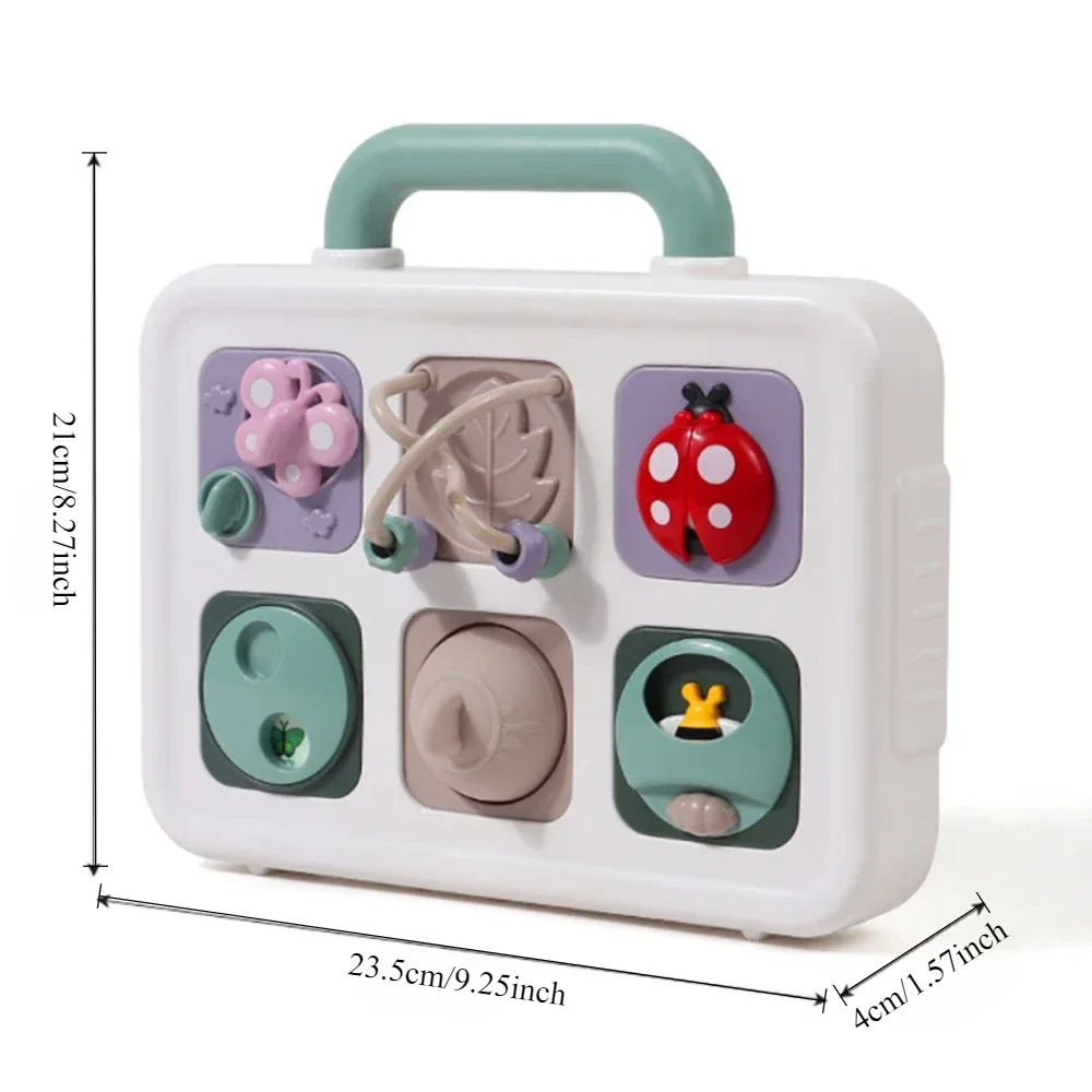 Tablica Manipulacyjna dla Maluchów Sensoryczna Tablica Edukacyjna Zabawki Antystresowe Wielofunkcyjna Tablica Podróżna Rozwijająca Motorykę Małą Zabawka Edukacyjna dla Dzieci