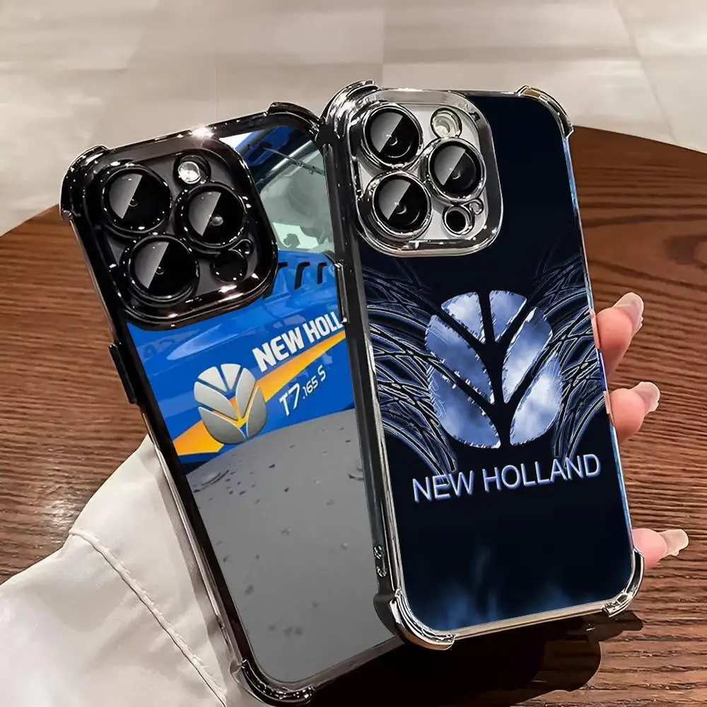 Новый чехол для телефона holland nhags tractors для iphone 17 AIR 16 15 Pro 14 13 Mini 11 12 Xs Max Xr Plus с гальваническими углами