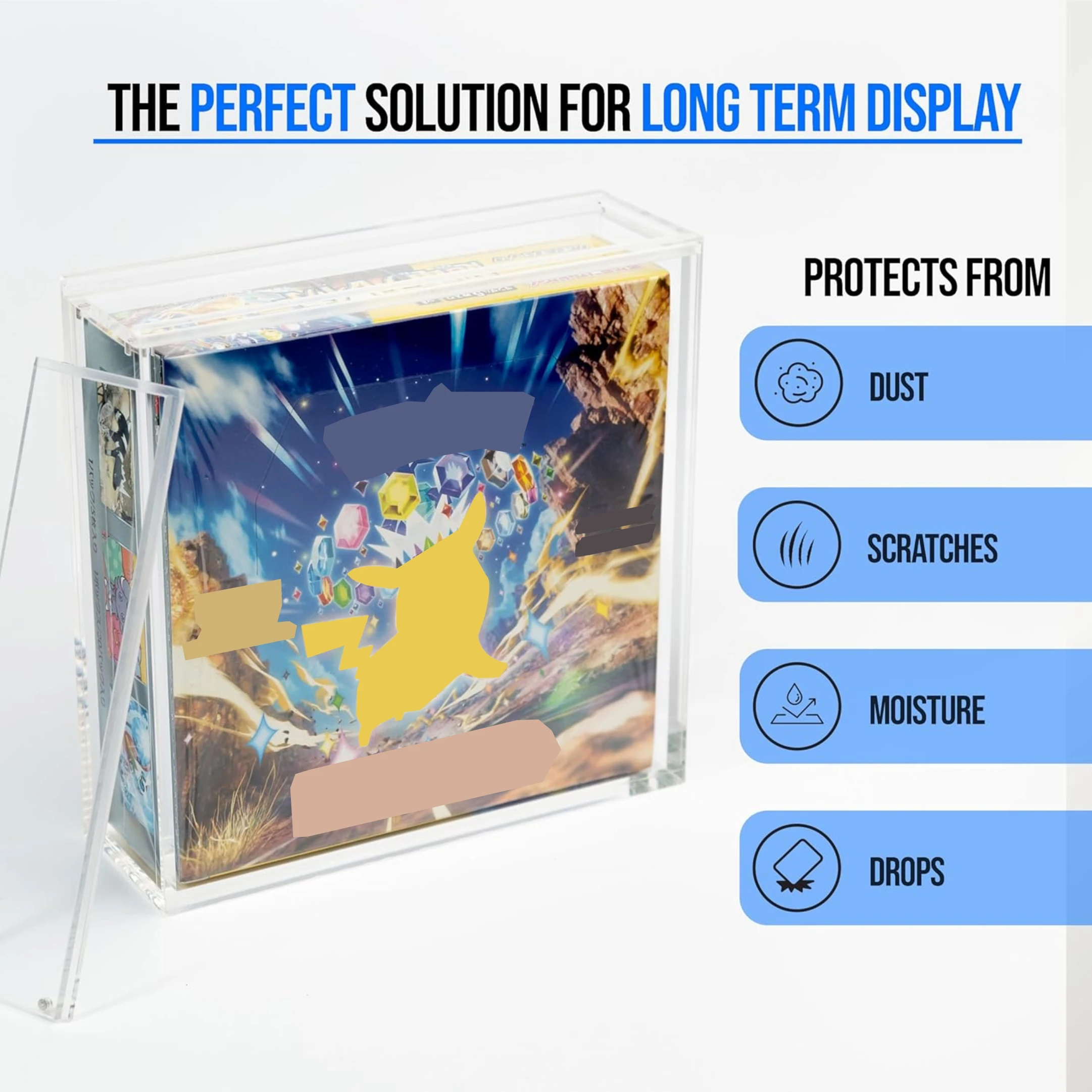 حافظة عرض مغناطيسية من الأكريليك لصندوق معزز ياباني 5 مم حافظات عرض شفافة للمقتنيات