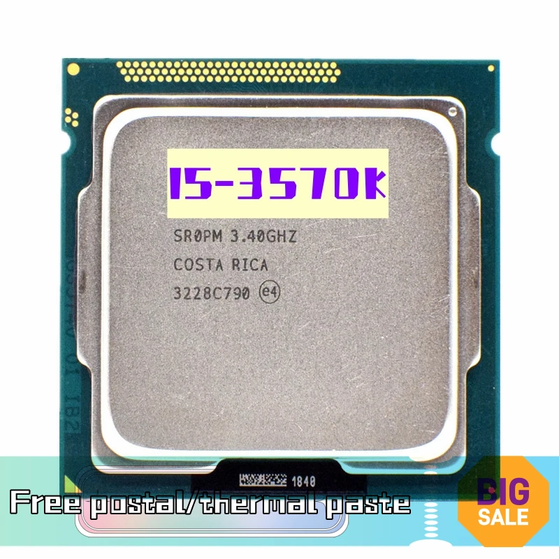 

Core i5-3570K i5 3570K 3,4 ГГц четырехъядерный четырехпоточный ЦПУ Процессор 6 Мб 77 Вт LGA 1155