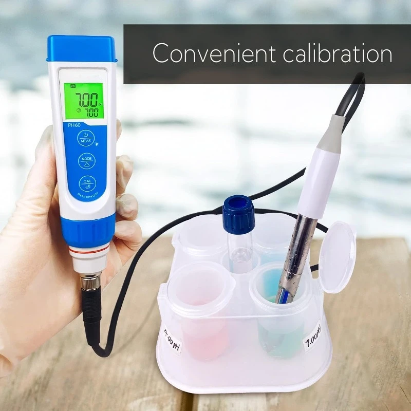 PH60-MT Handheld pH Meter Tester Kit with LabSen 765 pH/Temp. Blade Spear Electrode for Lab-Grade pH Measureme