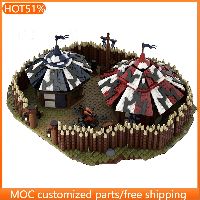 

2524 PCS Customize Mercenary Camp MOC Customize Modular Building Block Brick Popular Kids Creative Design DIY Festival Toy Gift
