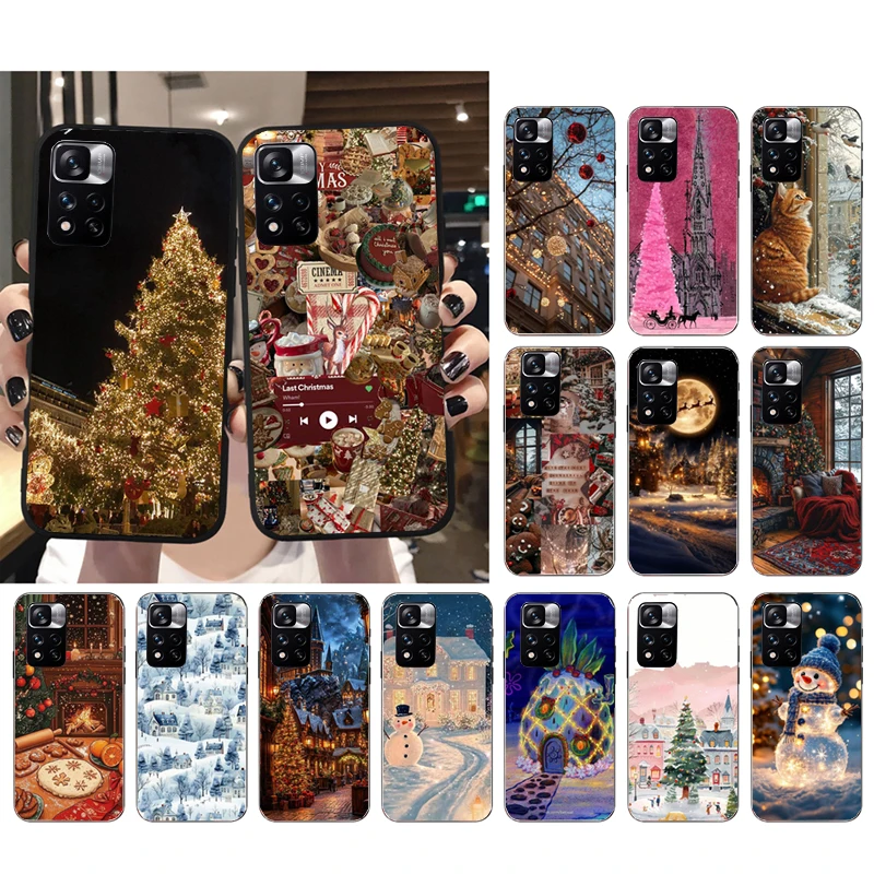 

Phone Case For Xiaomi Redmi note 14 Pro 14 13 12 11 10 Pro 14S 12S 11S Redmi 14C 13C 10 Christmas Light Tree
