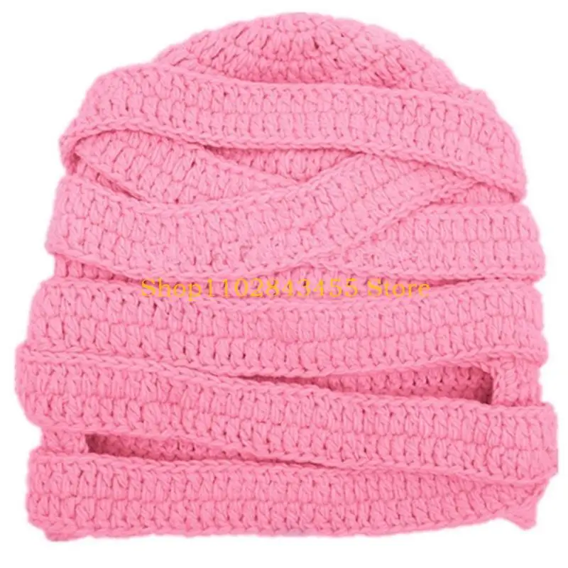 

49MC Шляпа мумии Маскарадная новинка Шляпа Хэллоуинская вечеринка Шляпа Забавная мумия Балаклава