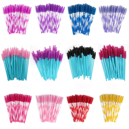 Imagen 2 del producto YGirlash varita de rímel para cejas, cepillo Spoolie, varitas de pestañas desechables, cepillo de extensión de pestañas, venta al por mayor, 50 piezas por juego