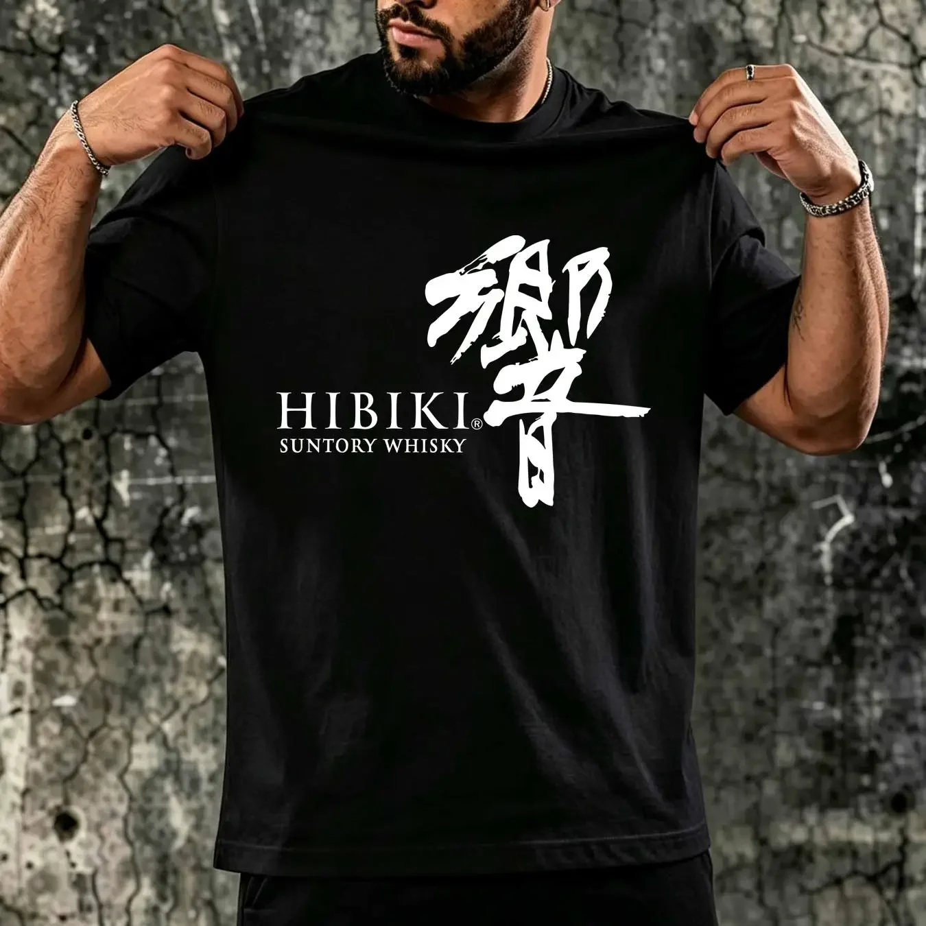 washed T Shirt Hibiki Whisky Japan Alcohol Cocktail Suntory Yamazaki Black Size S To 5X long or short sleeves vintage Washed