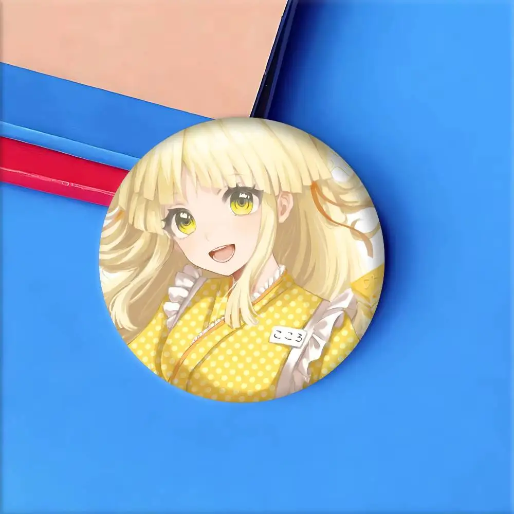 أنيمي لطيف فتاة B-BanG حلم Kokoro Tsurumaki شارات شارة ليزر مستديرة الكرتون بروش الملابس ظهره اكسسوارات التلبيب