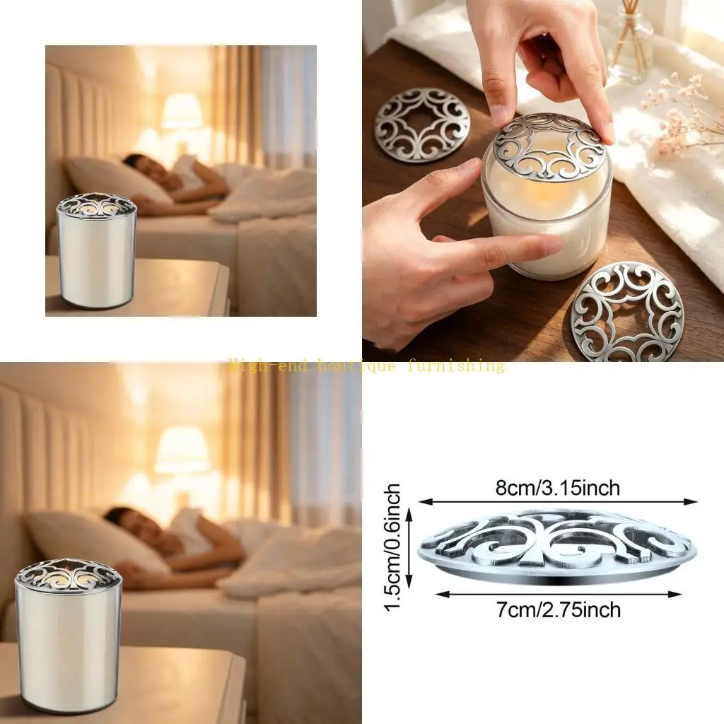 L9NB Scented Toppers Bottle Covers for Diffusers, Metal 4 Piece 82 mm Set