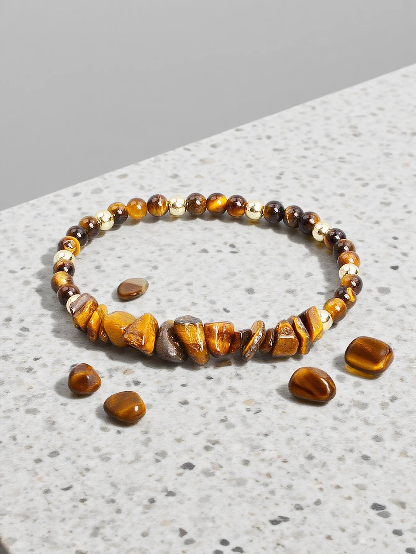 

4mm Yellow Tiger Eye KC Hematite Bead Bracelet for Confidence Protection Grounding Energy Courage Healing Natural Stone Jewelry