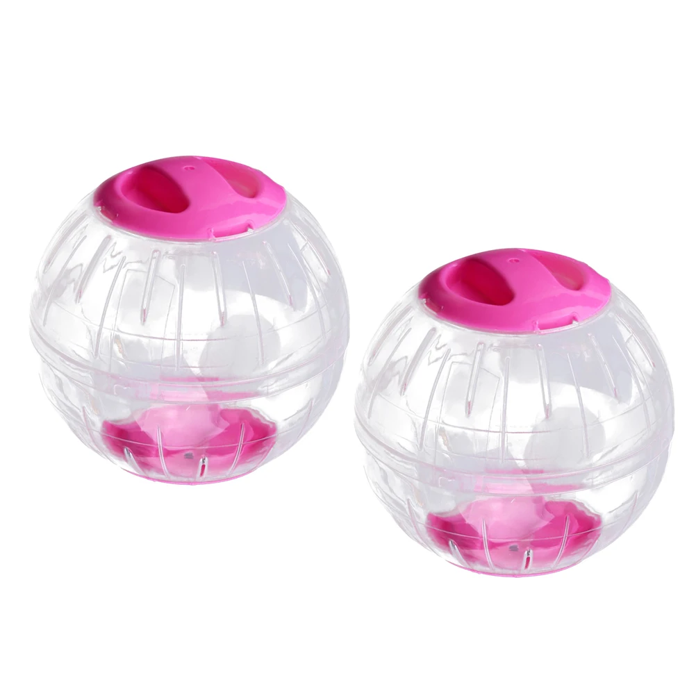 

2pcs Hamster Running Premium Plastic Exercise Ball For Small Pets Durable Play Activity Interactive Fun Secure Design Rodents