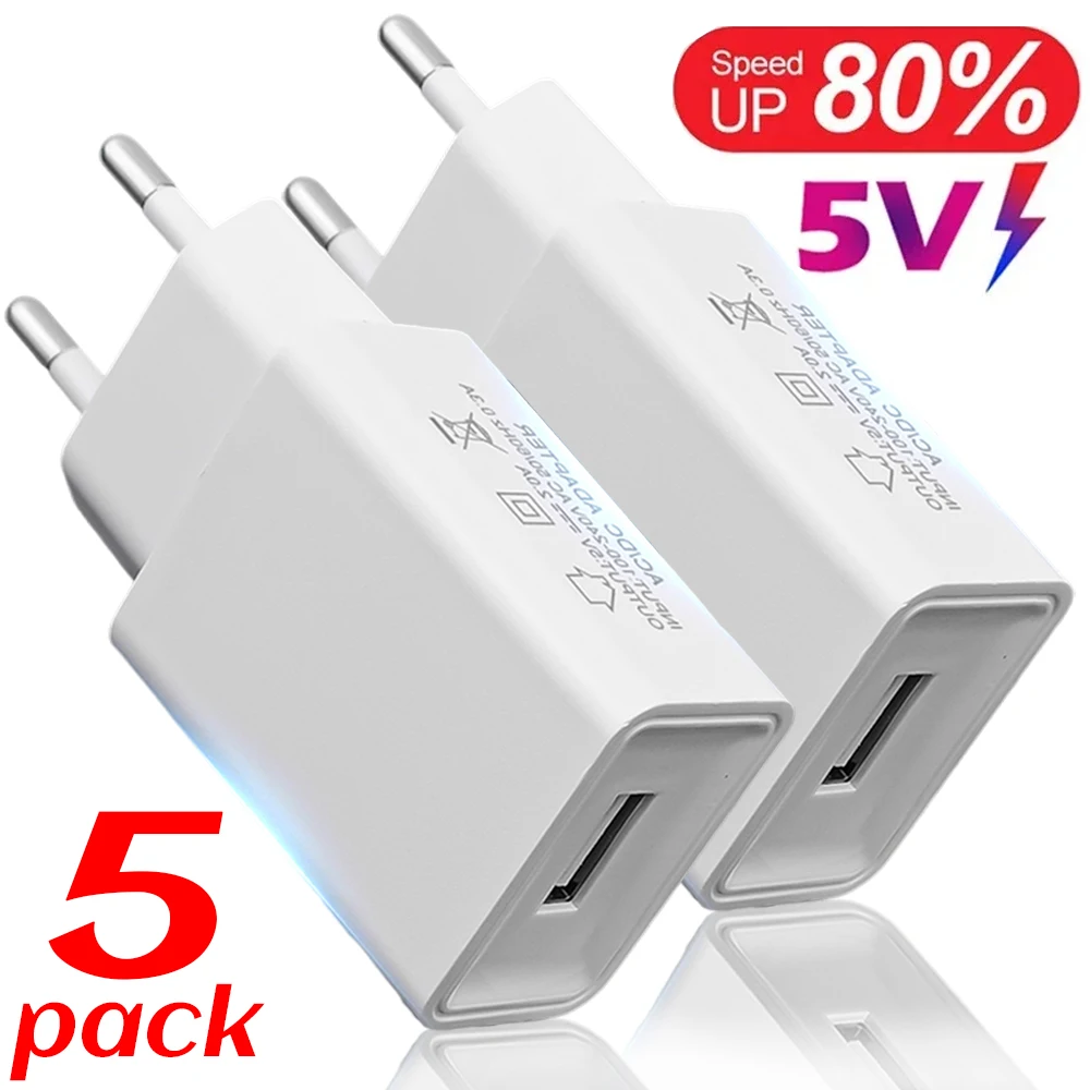 5V 2A Quick Charging QC3.0 Mobile Phone Chargers USB High-speed Wall Charger Adapter for IPhone Samsung Xiaomi Redmi EU/US Plug