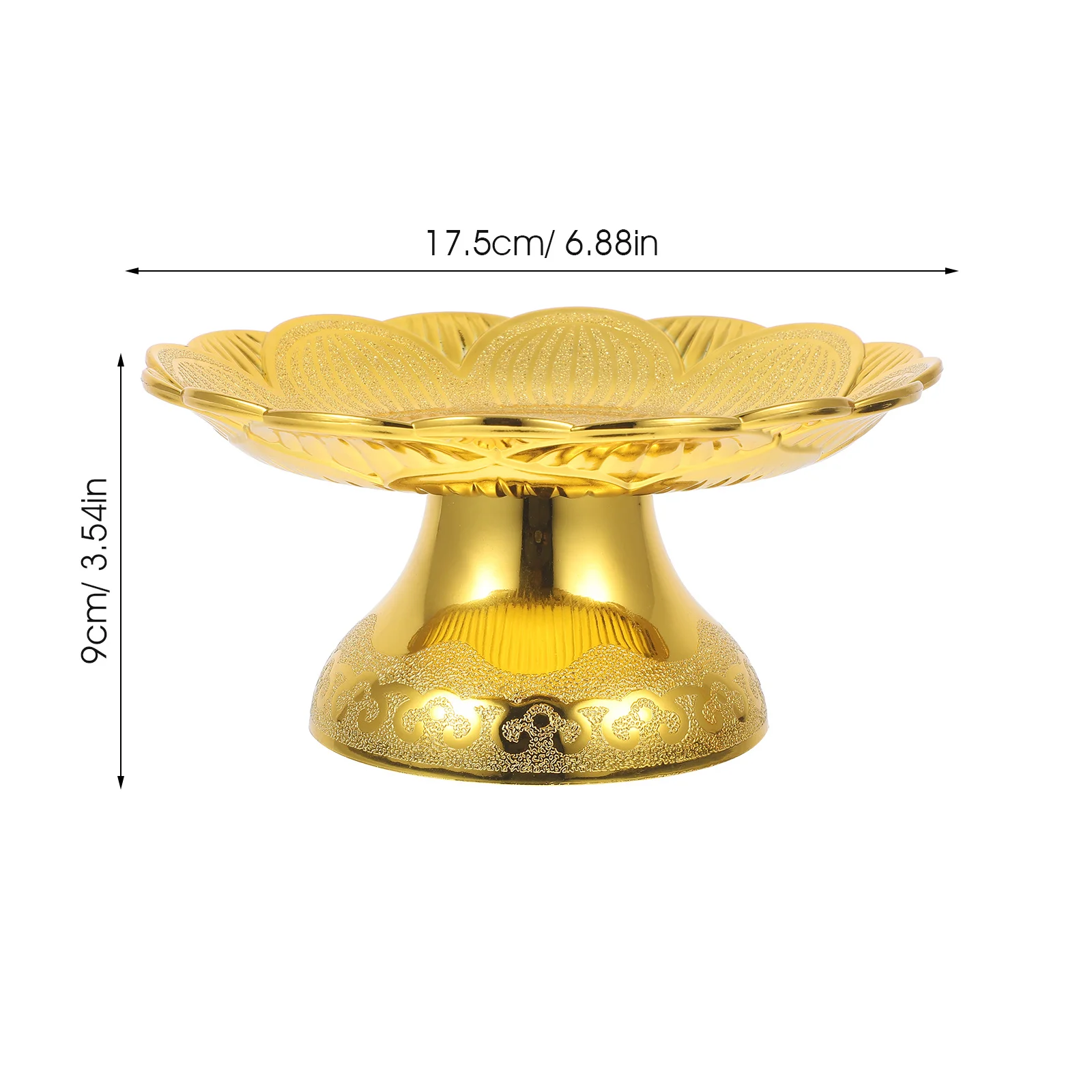 Lotus Offering Plate Elevated Edge Design For Temple Fruit Tray Snack Dessert Plate Buddhist Decor Supplies