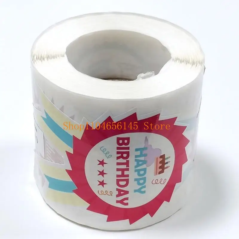 

5asd 200 шт., наклейки с днем ​​рождения, наклейки, нерегулярные уплотнительные наклейки, водостойкая подарочная упаковка, для