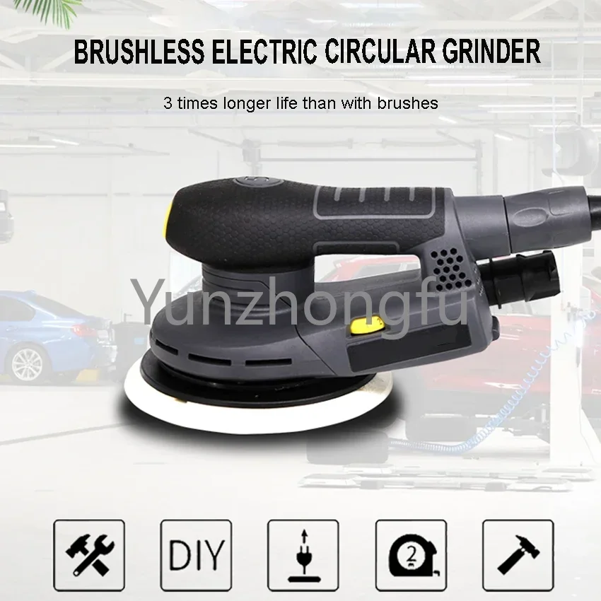 Woodworking Polisher 6 Inch Electric Circular Sander Machine Variable Speed Sanding Tools with Hybrid Dust Canister Electric