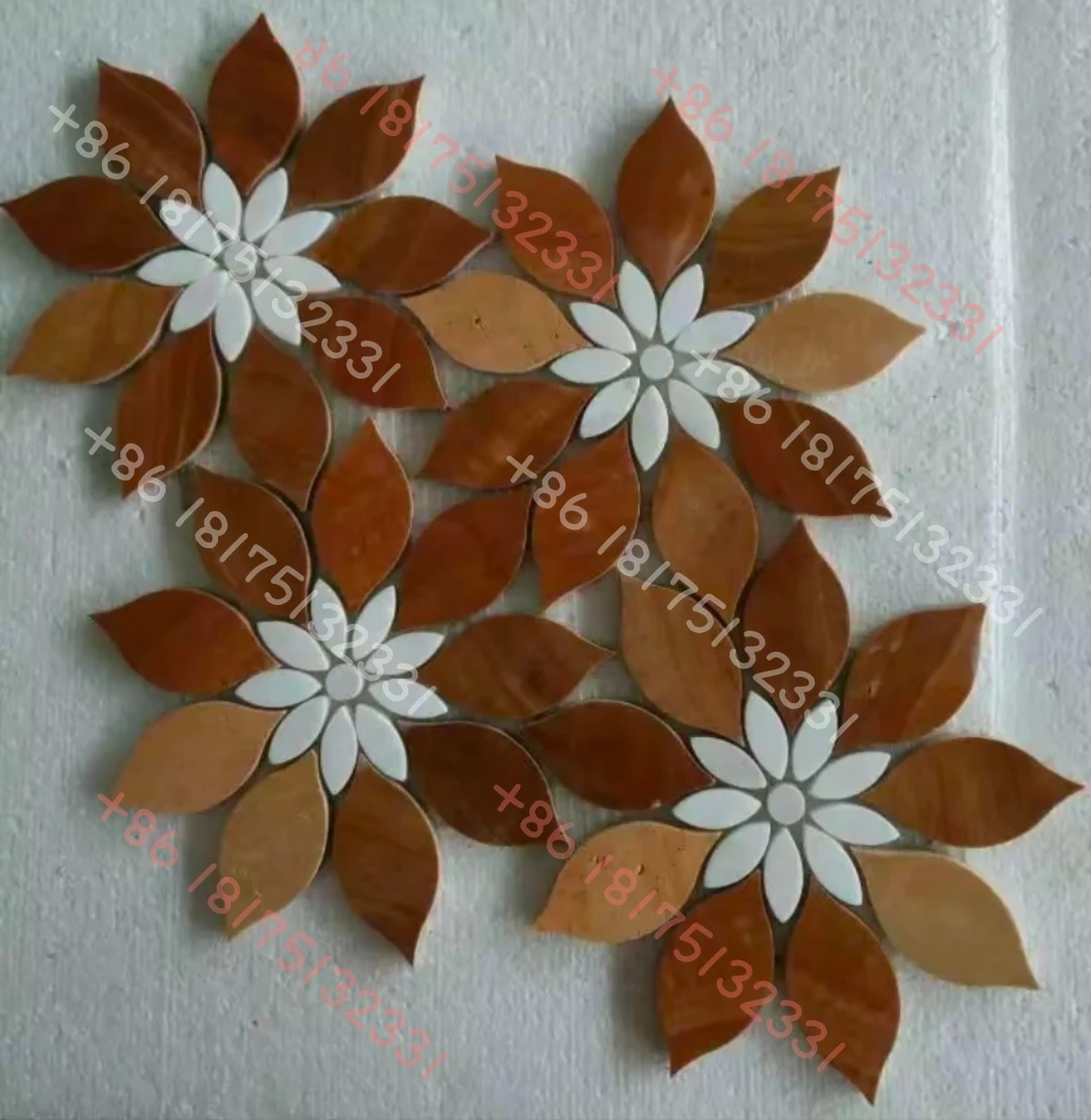 

Modern Floral Pattern Marble Mosaic Natural Stone Parquet for Bathroom Walls and Floors for Hotels Pools Decorative Solution