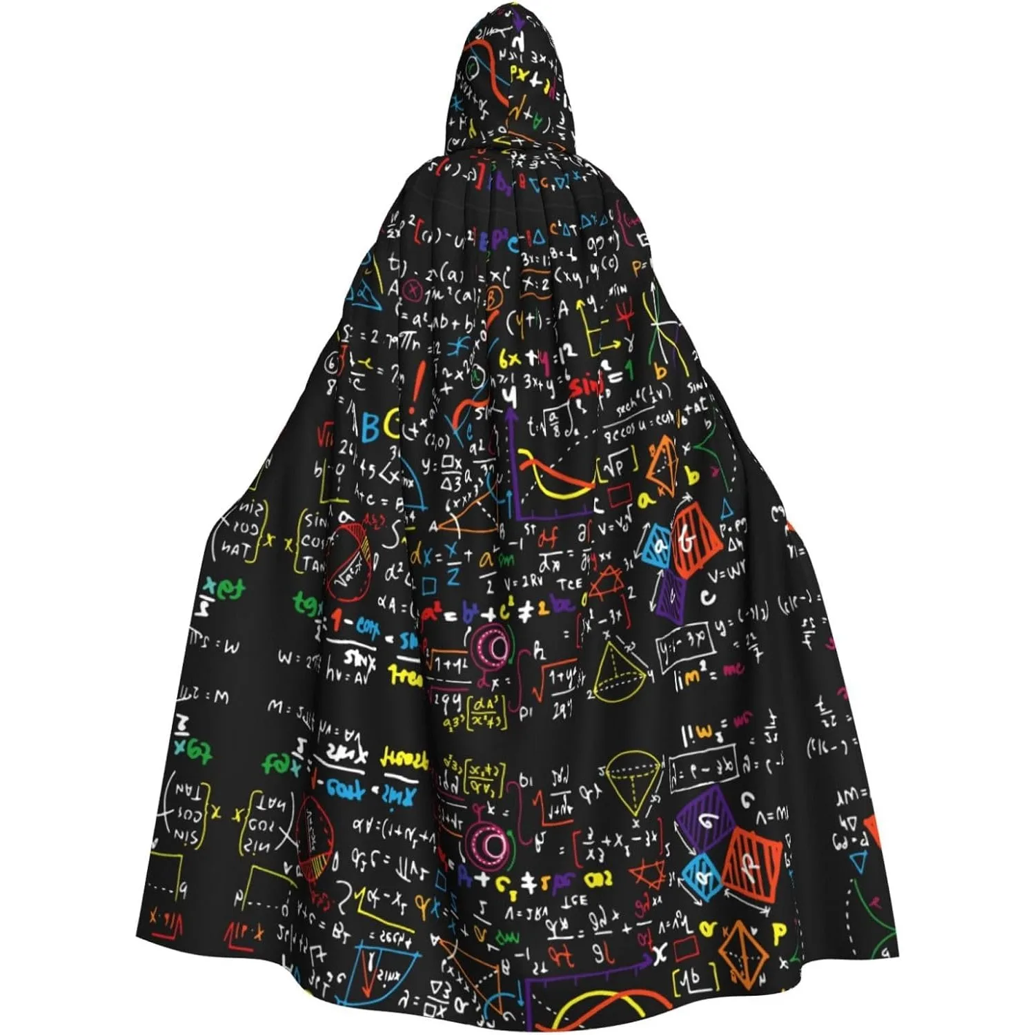 

Math Formula print Adult Hooded Cape Carnival Festival Cape Cosplay Robe Costume party Gothic Carnival