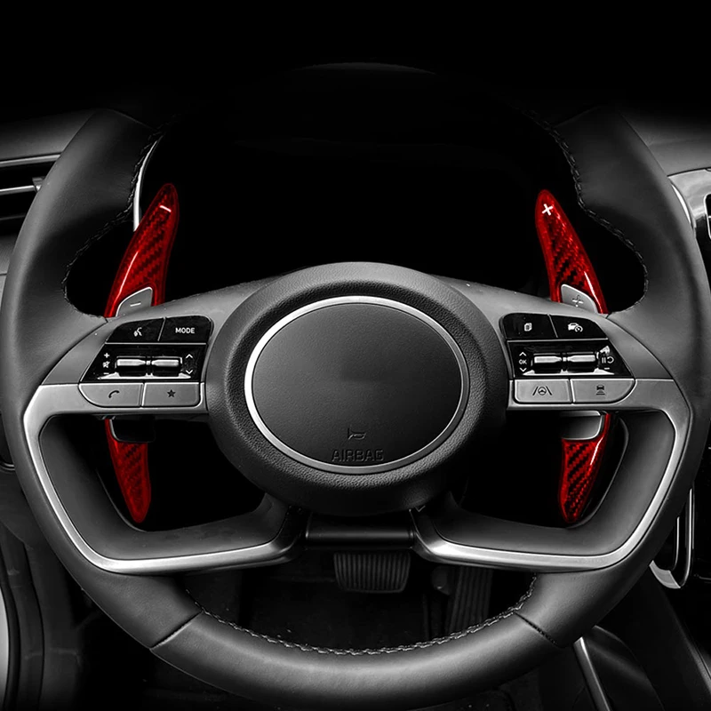 Carbon Fiber Paddle Shift for 2022-2024 Creta Staria Tucson Plug-in Hybrid N-Line Sonata DN8 Car Steering Wheel Shifter