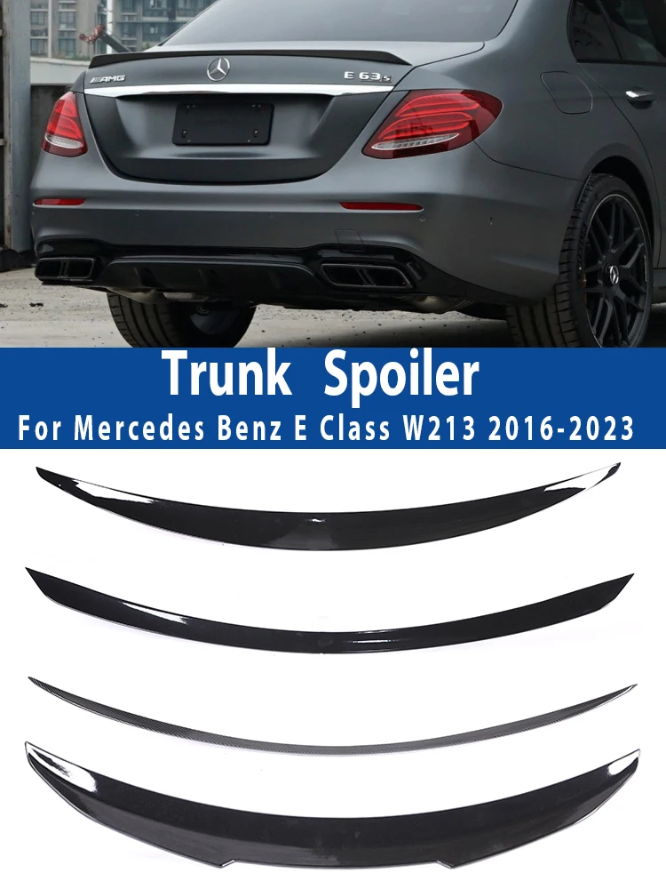 For Mercedes Benz E Class W213 2016-2022 Boot Rear Trunk Spoiler Sedan AMG PSM AN MZ E63 E63s Style Carbon Fiber Roof Wing Parts