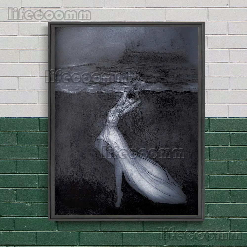 أيرلندا الشمالية السحر التوضيح والساحرة الوثنية رسم الرسم الرسم على لوحات القماش الجدارية الحرب والموت السحر الجنية ملصق #2