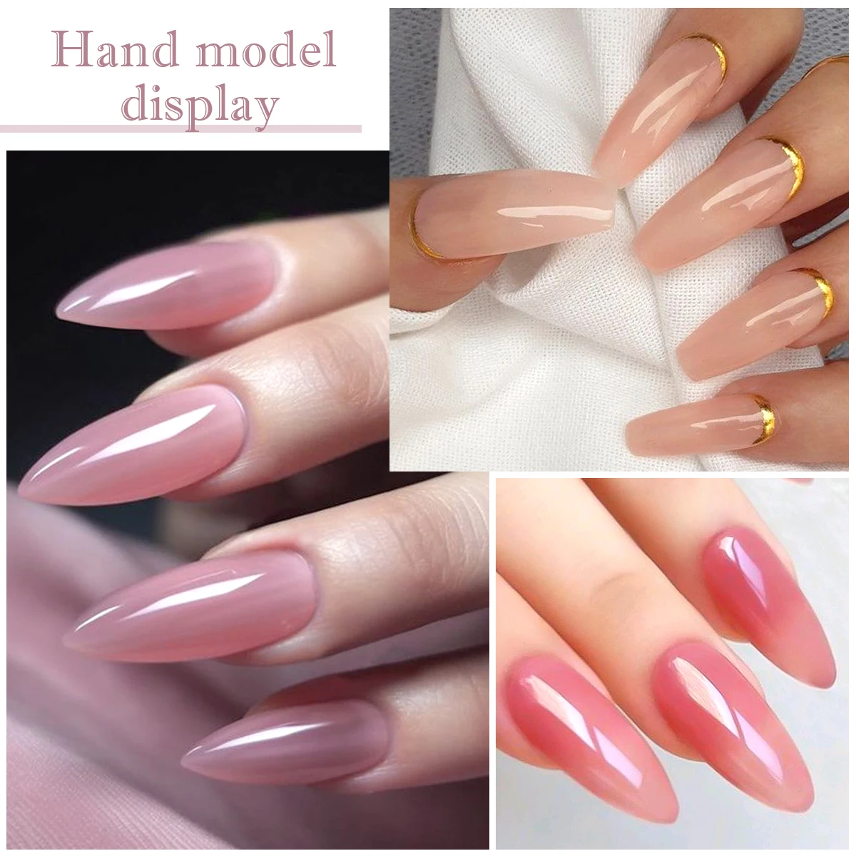 FOUR LILY 7ml Nude Pink Jelly Nail Gel Polish 12 Colors Semi Permanent Soak Off UV LED Gel Polish Nail Art Painting Gel Vernis