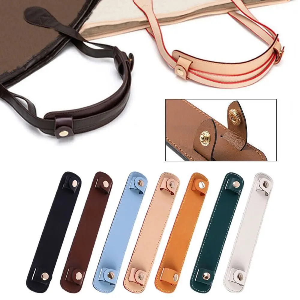 Resuable PU Leather Bag Strap Decompression Pads Snap Wide Bag Handle Fixing Clip Korean Style Anti-slip Shopping