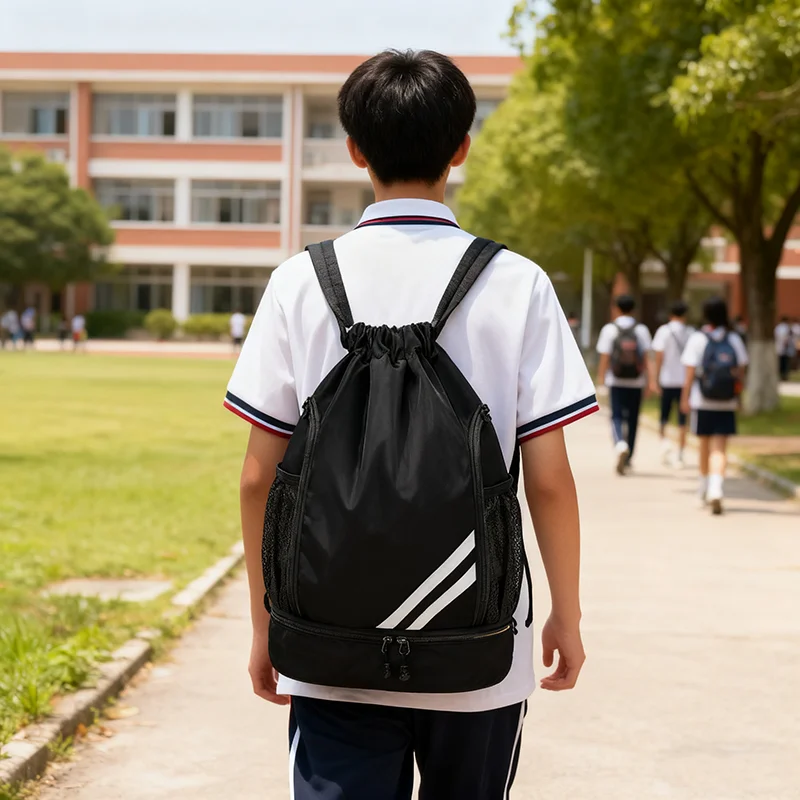 حقيبة ظهر رياضية ذات سعة كبيرة للجري والمشي لمسافات طويلة وكرة السلة وكرة القدم حقيبة سباحة منفصلة جافة ورطبة حقيبة ظهر للتدريب على اللياقة البدنية في صالة الألعاب الرياضية #3