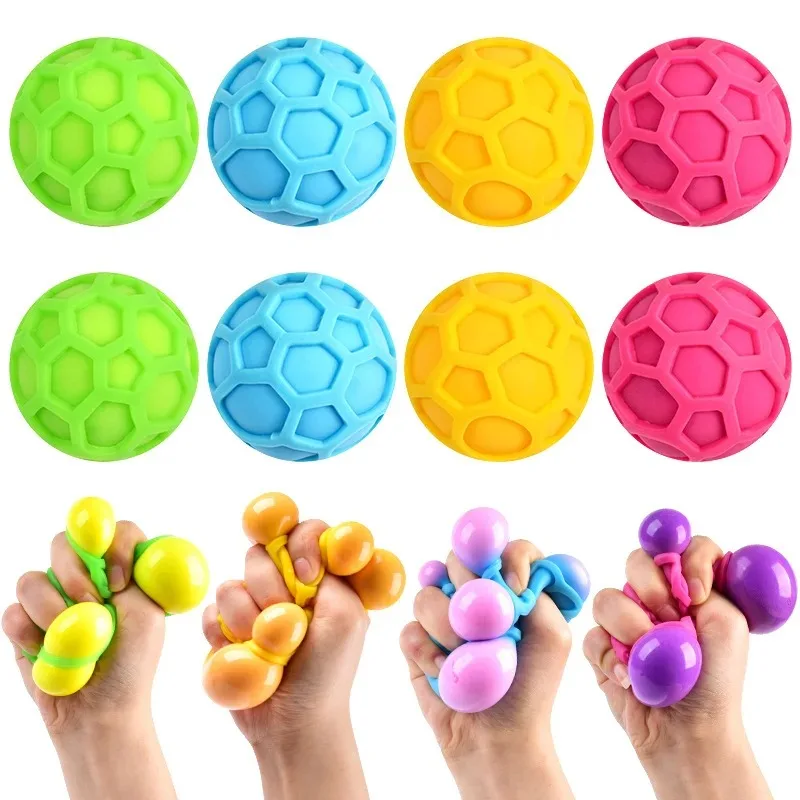 Balle anti-Stress en nid d'abeille, couleur changeante, jouets Squishy, soulagement du Stress à montée lente, jouets sensoriels pour enfants et adultes