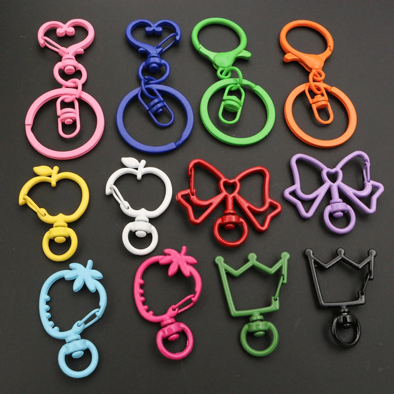 10 Stück zufällige Mischung Karabinerhaken Trigger Clips Schnallen für Schlüsselanhänger Karabinerverschluss Haken Schlüsselanhänger DIY Schmuckherstellung Zubehör