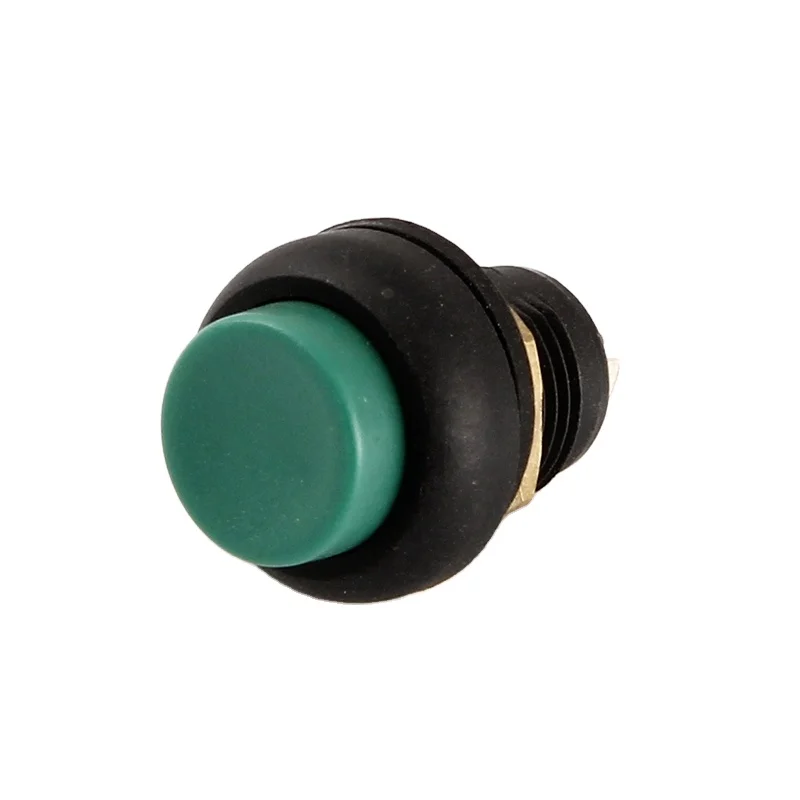 12mm High Flat Head Black Plastic Push Button Switch Waterproof Switch Button