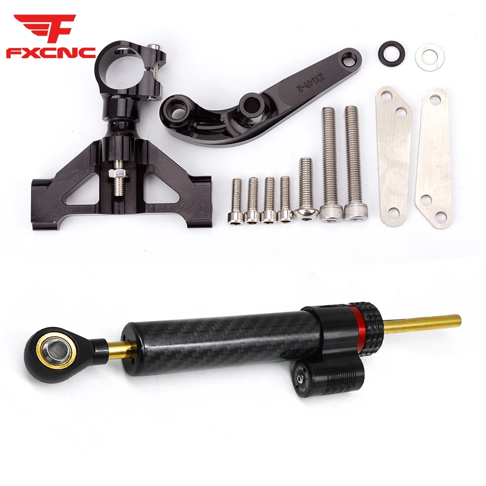 

For Kawasaki Ninja ZX14R ZZR1400 2006-2020 2007 2008 Motorcycle Steering Damper Stabilize Bracket Mounting Kit