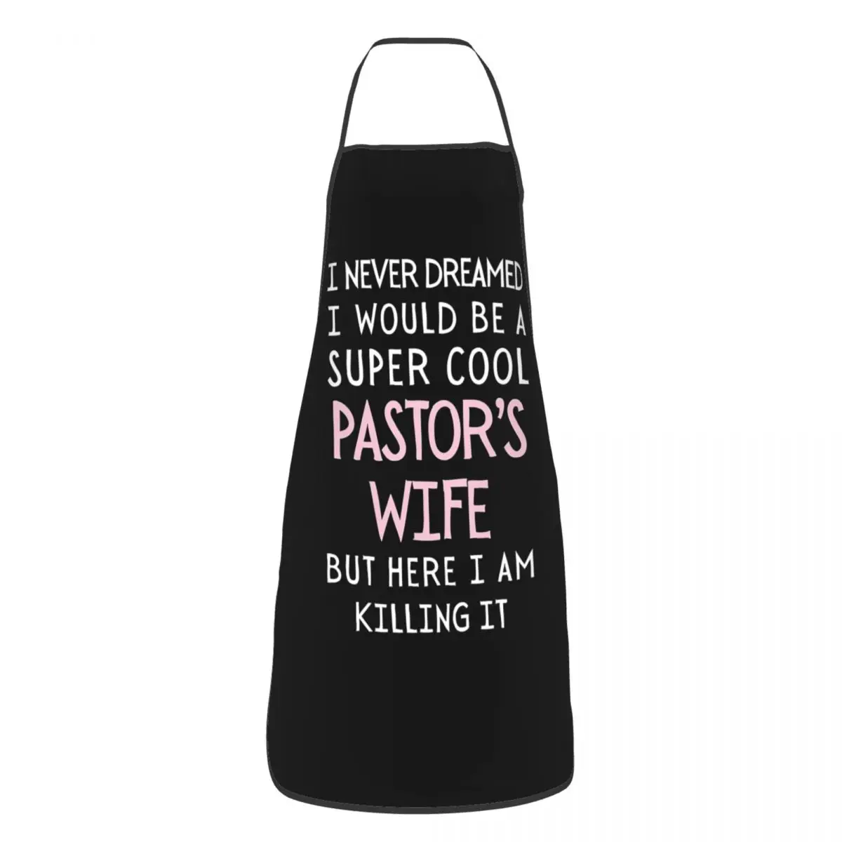 Funny Pastor's Wife Appreciation Apron Chef Cooking Baking Tablier Sleeveless Bib Kitchen Cleaning Pinafore for Women Men