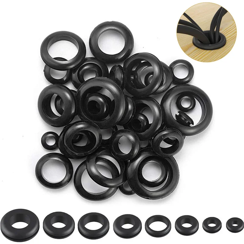 

10/50pcsDouble-sided Protect Rubber Grommets Rings M3/M4/M5/M6/M8/M10/M12/M16/M20 Rubber Gasket For Protect Wire