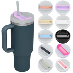 40Oz Tumbler Flip Straw Lid Replacement Spill Proof Reusable Tumbler Cover Replaceble Tumbler Flip Straw Lid for Stanley 40oz