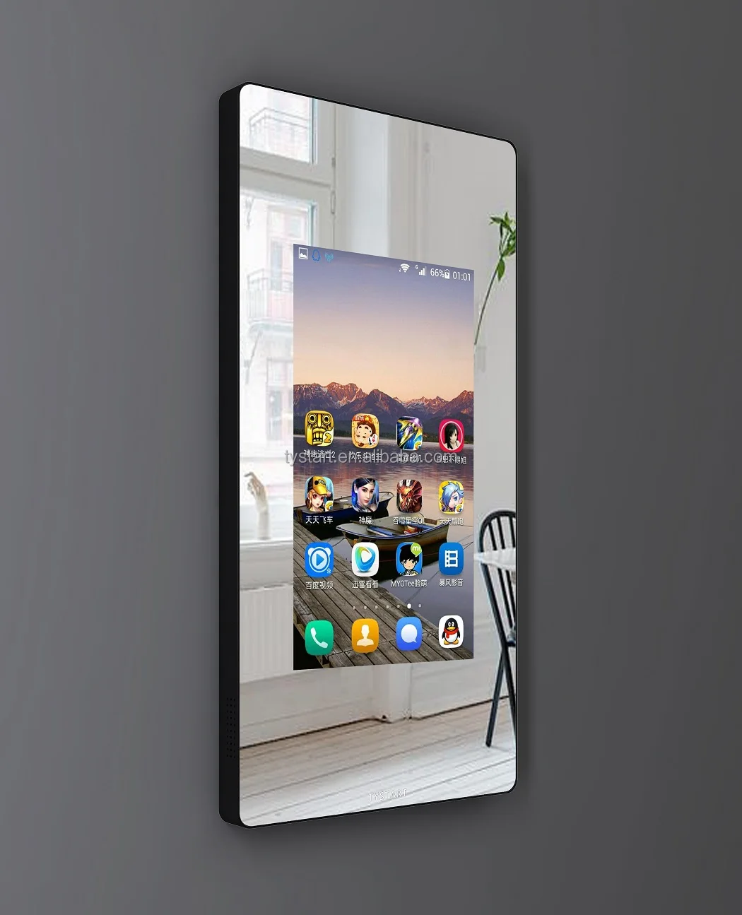 Tystart Smart Multifunctionele Tv Spiegel Trainingsstation 32Inch Lcd Gym Spiegel