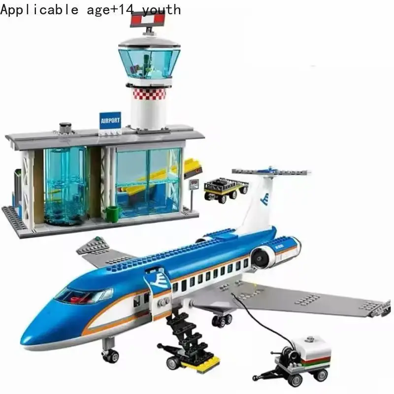 

60104 Конструктор «Аэропорт: Терминал и пассажирский самолет» + 718 креативных наборов + Подходит для детей, на Рождество и День рождения