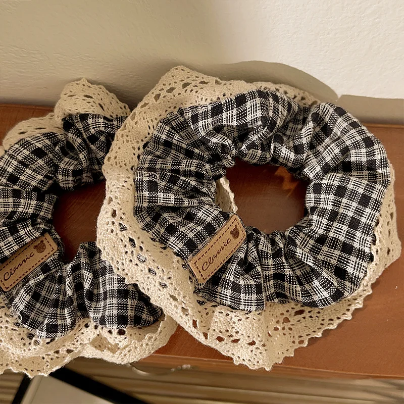 سوبر الجنية الدانتيل الأمعاء الغليظة عقال شريط مطاطي حبل الشعر لسانتا الفرنسية الرجعية ملحق العلاقات الشعر الفقرة El Cabello