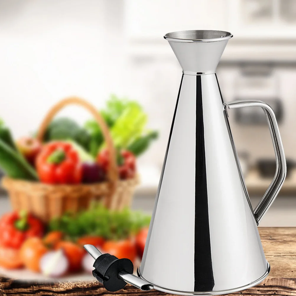 

500Ml Oil Dispenser Stainless Steel Leak Proof Spout for Olive Oil Vinegar Soy Condiment Bottle Non Drip Pourer