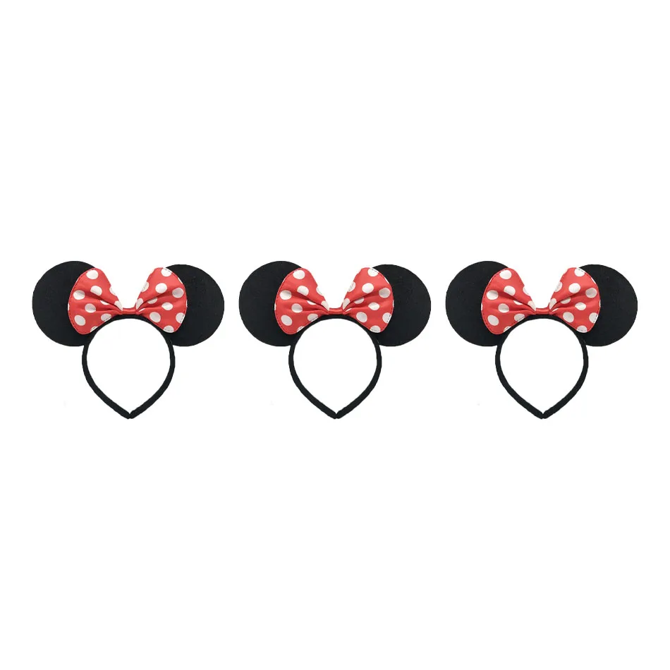 3/6/12 teile/los Mädchen Maus Ohren Solide Bogen Ohren Stirnband für Geburtstag Party Liefert und Maus Themen Kostüm Cosplay Dekoration